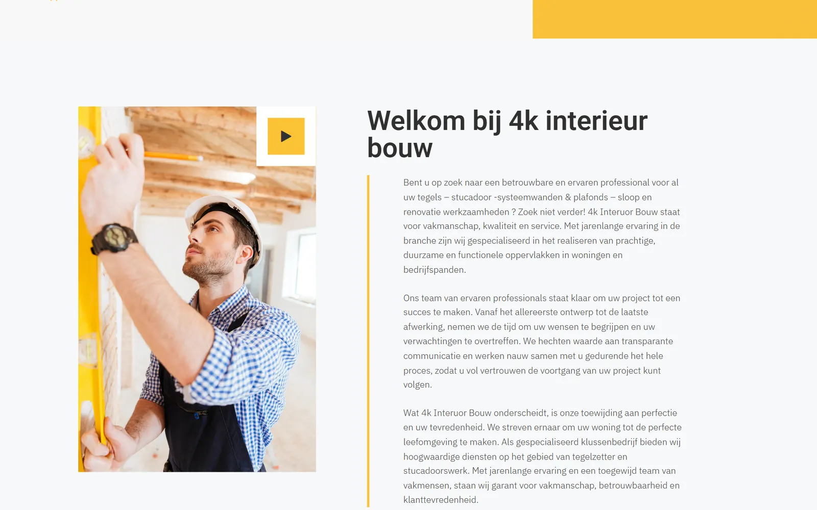 4K Interieur Bouw — A clean website for 4K Interieur Bouw in Amsterdam, specialists in tiling, plast (1)