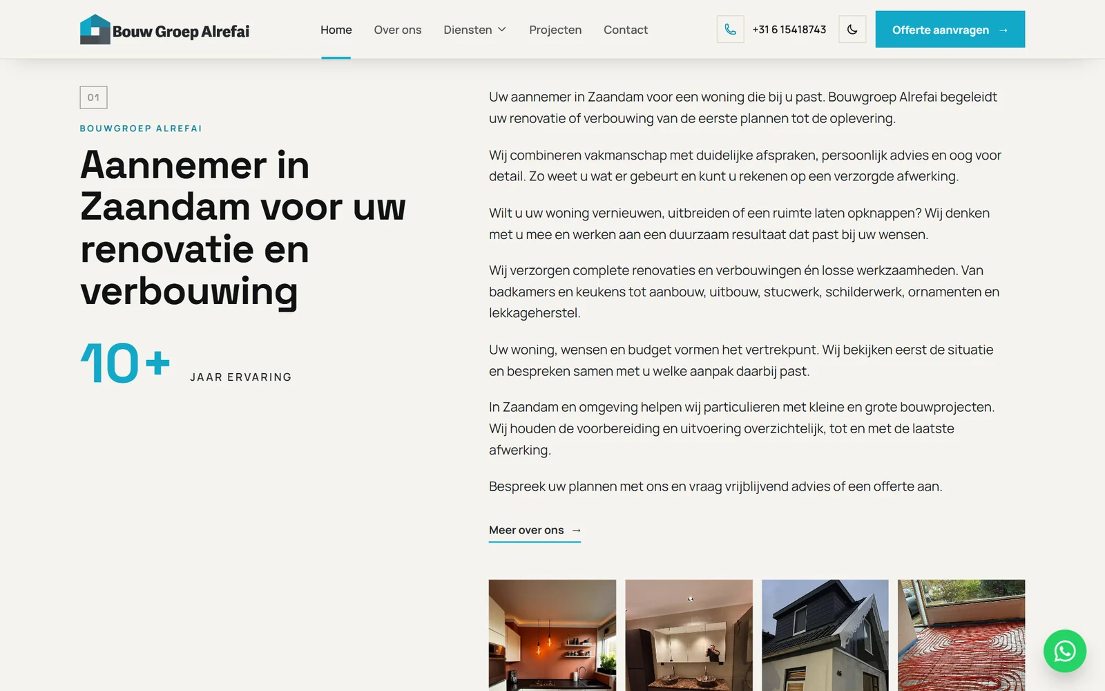 Bouwgroep Alrefai — Een nieuwe, op maat gebouwde website voor aannemer Bouwgroep Alrefai in Zaandam, (1)