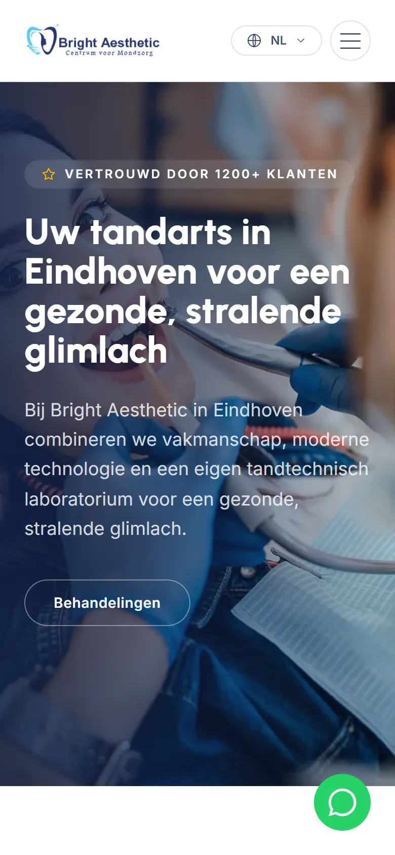 Bright Aesthetic — Trilingual website for a dental clinic in Eindhoven focused on aesthetics and or (2)