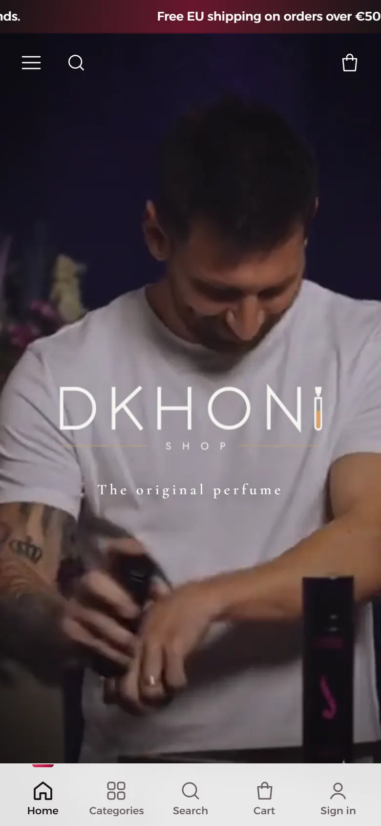 Dkhoni Shop — متجر إلكتروني متعدد اللغات لعطور Dkhoni الأصلية في أوروبا، يضم مجموعات رجالية ون (2)