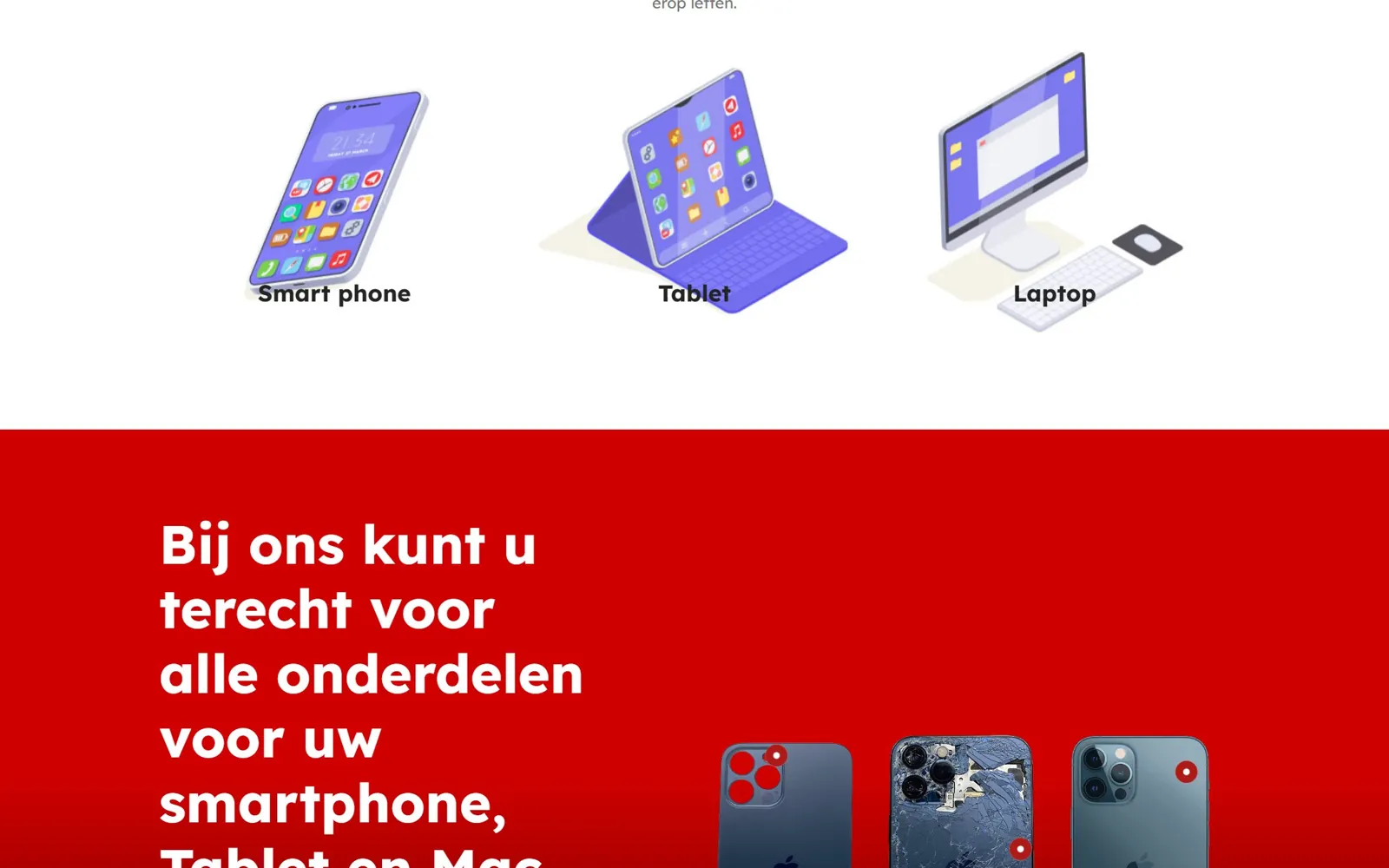 Doctor Mobile Alkmaar — Website with webshop for a phone repair shop in Alkmaar: repairs, accessories an (1)