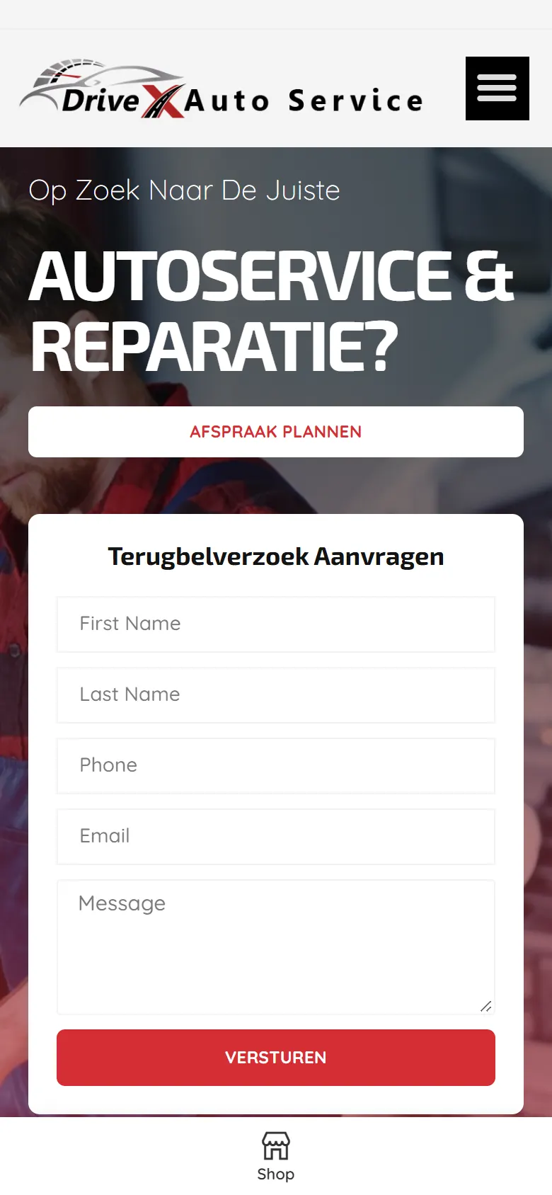 DriveX Auto Service — A website for DriveX Auto Service in Lelystad, with an overview of maintenance a (2)