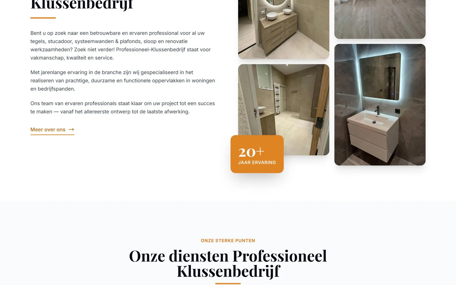Professioneel Klussenbedrijf — Website met eigen beheerpaneel voor een klussenbedrijf: tegelwerk, stucwerk, sys (1)