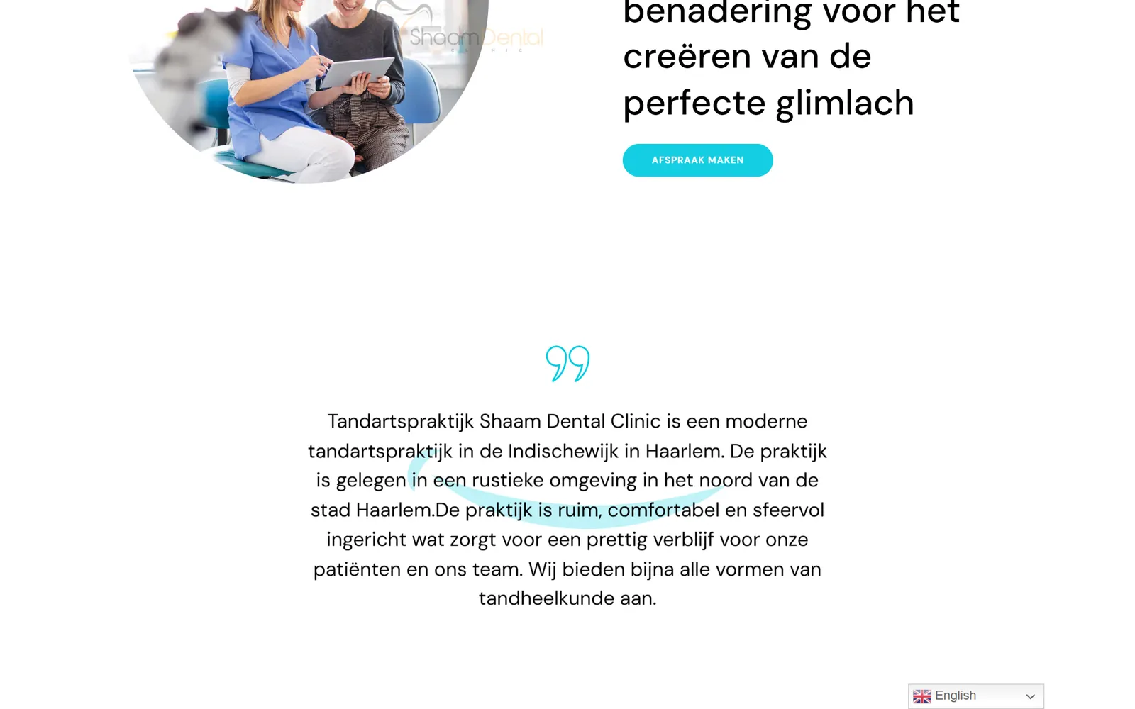 Shaam Dental Clinic — A calm, professional website for Shaam Dental Clinic in Haarlem, with a clear ov (1)