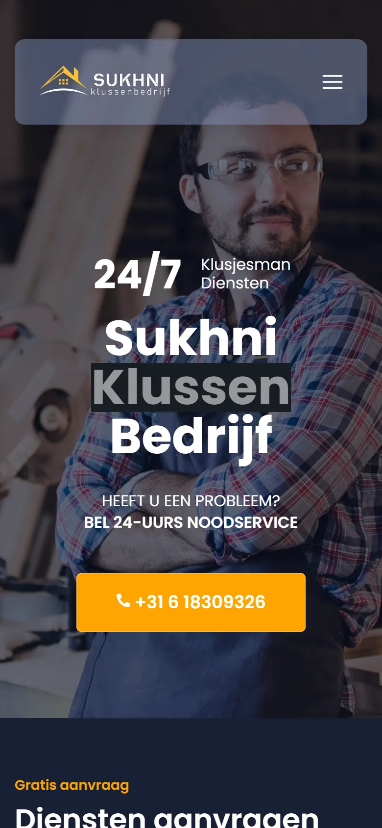 Sukhni Klussenbedrijf — موقع لافت لـSukhni Klussenbedrijf في زاندفورت، يضع خدمة الطوارئ على مدار الساعة  (2)